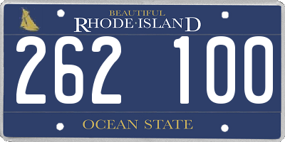 RI license plate 262100