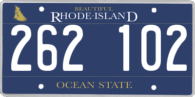 RI license plate 262102