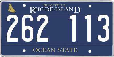 RI license plate 262113