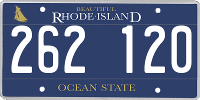 RI license plate 262120