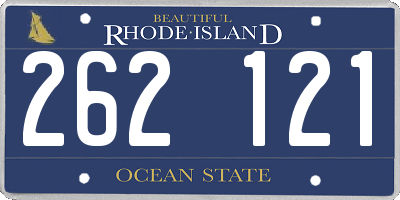 RI license plate 262121