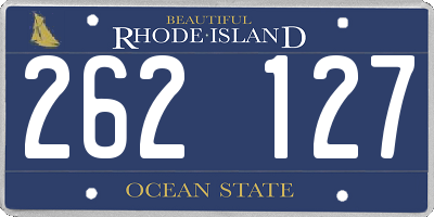 RI license plate 262127