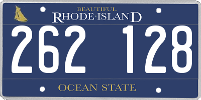 RI license plate 262128