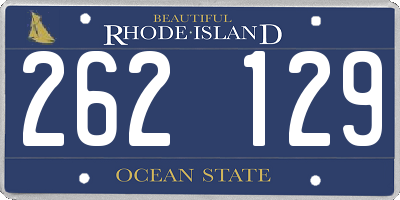 RI license plate 262129