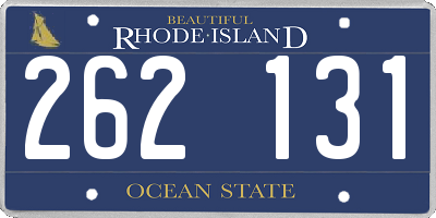 RI license plate 262131
