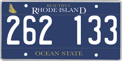 RI license plate 262133
