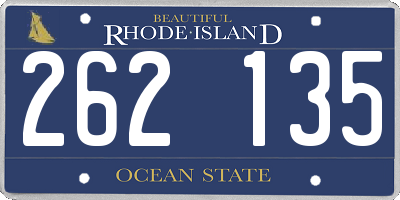 RI license plate 262135