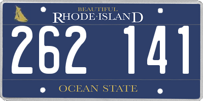 RI license plate 262141