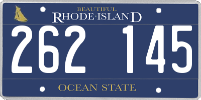 RI license plate 262145