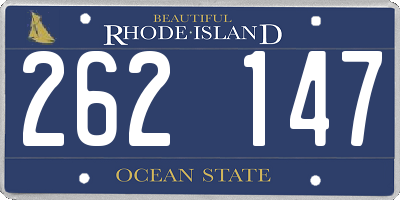 RI license plate 262147