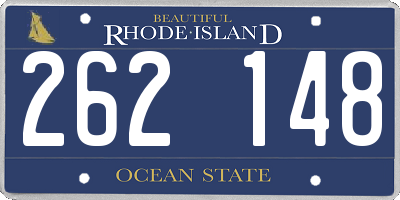 RI license plate 262148