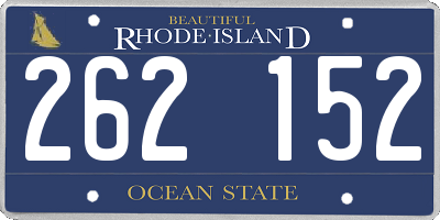RI license plate 262152