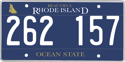 RI license plate 262157