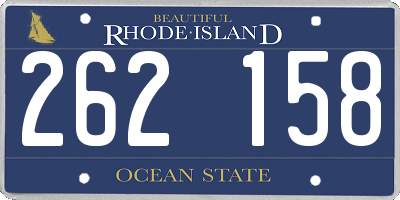 RI license plate 262158