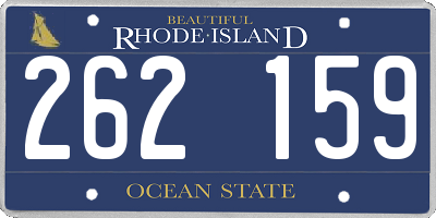 RI license plate 262159