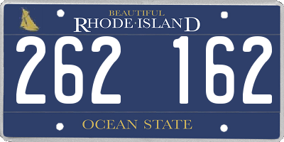 RI license plate 262162