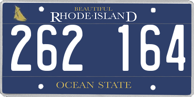 RI license plate 262164