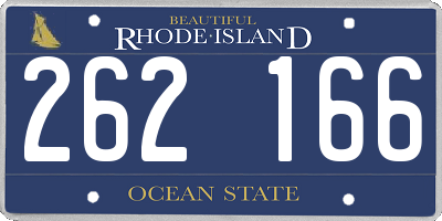 RI license plate 262166