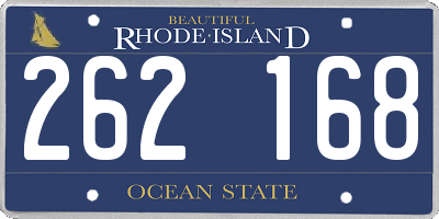 RI license plate 262168