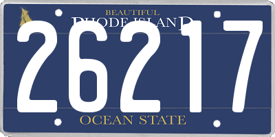 RI license plate 26217