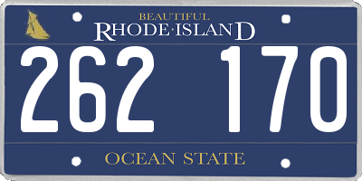 RI license plate 262170