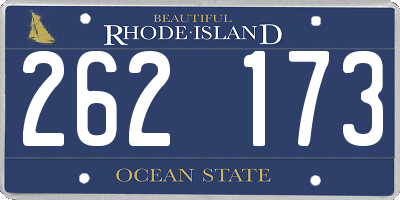 RI license plate 262173