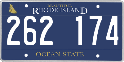RI license plate 262174