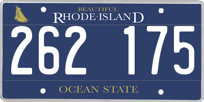 RI license plate 262175