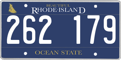 RI license plate 262179