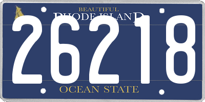 RI license plate 26218