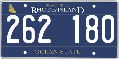 RI license plate 262180
