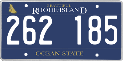 RI license plate 262185