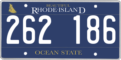 RI license plate 262186