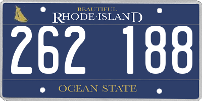 RI license plate 262188