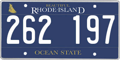 RI license plate 262197