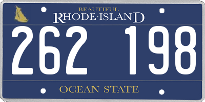RI license plate 262198