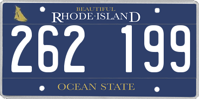 RI license plate 262199