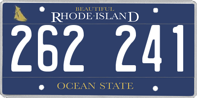 RI license plate 262241