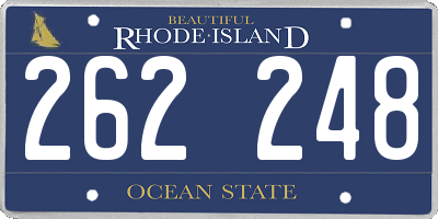 RI license plate 262248