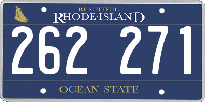 RI license plate 262271
