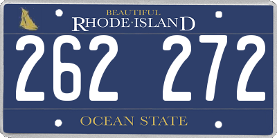 RI license plate 262272