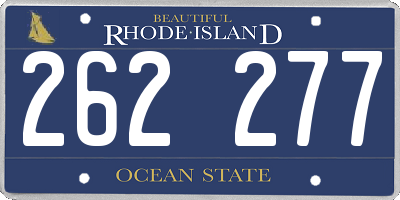 RI license plate 262277