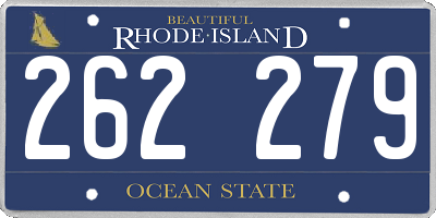RI license plate 262279