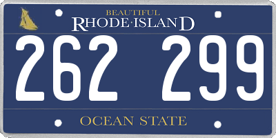 RI license plate 262299