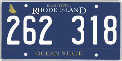 RI license plate 262318