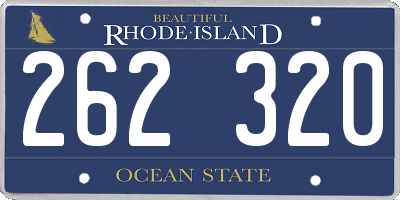 RI license plate 262320