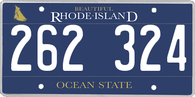 RI license plate 262324