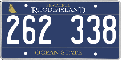 RI license plate 262338
