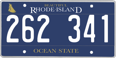 RI license plate 262341