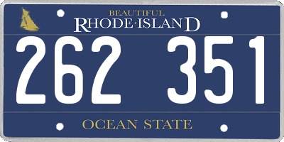 RI license plate 262351